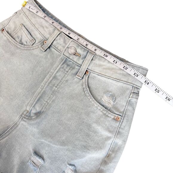 Wild Fable highest rise frayed Distressed Light Blue Denim Shorts Size 0 - Picture 11 of 13